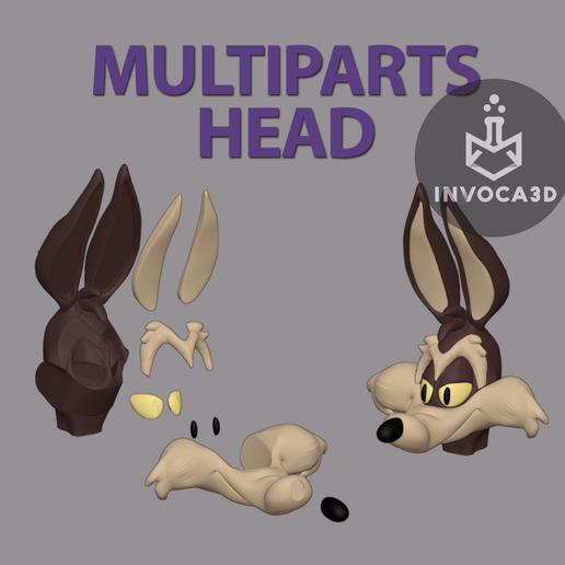 multiparts-head-wild-e-coyote-urban-vibes.png WILE E. COYOTE FANART URBAN VIBES - MULTICOLOR/AMS- MULTIPARTS HEAD - Looney Tunes