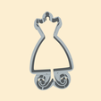 ~ 7 \9 SA_]e® dress, fashion, outfit, girls, wedding cookie cutter, form