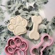 IMG_0035.jpeg Набор для вырезания печенья "Отпечаток лапы и кость" 4 дюйма