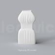E_10_Renders_1.png Niedwica Vase Set E_1_13 | 3D printing vase | 3D model | STL files | Home decor | 3D vases | Modern vases | Floor vase | 3D printing | vase mode | STL  Vase Collection