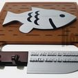 1.jpg Key ring key holder Pez / fish key holder. STL - F3D. With/without text.