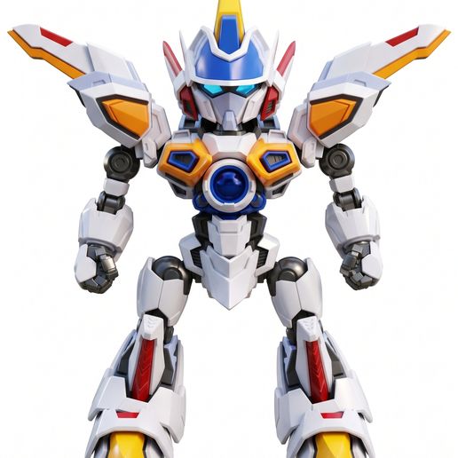 Bomberman B-Daman - White Knight B-Da mecha Action Figure