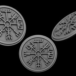 Vegvsir-capa.jpg Archivo STL Vegvisir / Brújula vikinga / Brújula rúnica・Plan imprimible en 3D para descargar