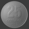Argentina_25_Centavos_Number.png Argentina, 25 Centavos, Number Side