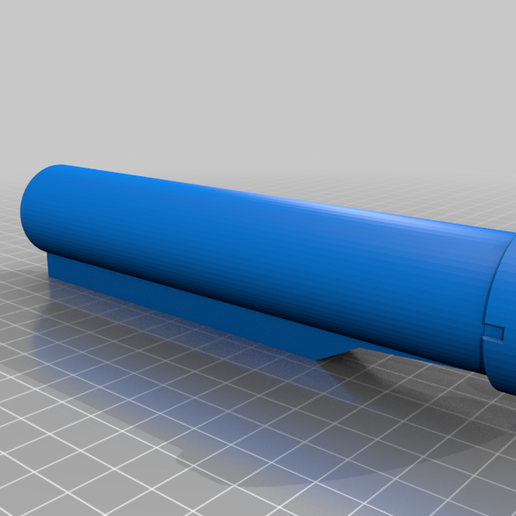 Airsoft M4/AR15 rear-wired buffer tube 3D model