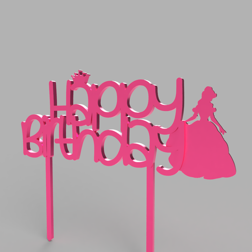 Princess Cake Top 3D model