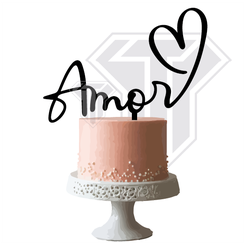 Topper-love-E-01.png Download STL file Love Cake topper - love cake topper sign • 3D printable model, Dianita12d