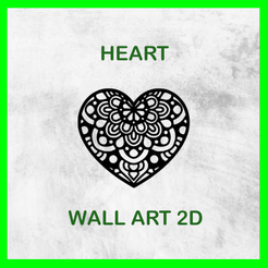 HEART_07.png STL file HEART WALL ART 2D 07・3D print design to download
