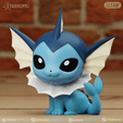 vaporeonA_06.png vaporeon chibi 2 models easy to print cute