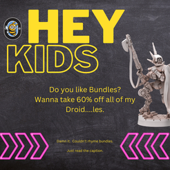 Black-Friday-Ad.png Free 3D file The Hive Black Friday Droid Bundle・3D printing idea to download, TheHive