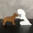 WhatsApp-Image-2023-01-16-at-17.34.55.jpeg Girl and her Pit bull (wavy hair) for 3D printer or laser cut