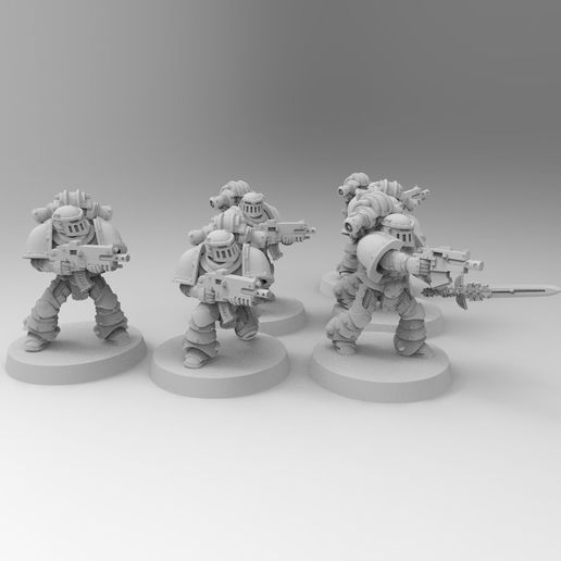 Mk2 Marine Squad 3D model
