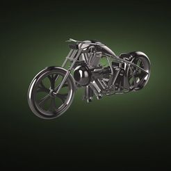CHOPPER-14.jpg Download STL file CHOPPER motocykle • 3D printing template, vadim00193