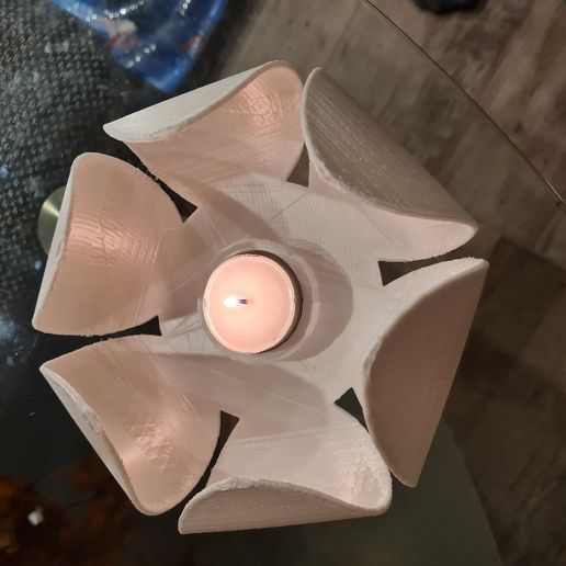 Flower tea light 3D model