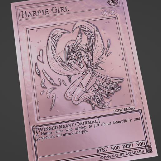 harpie Girl - Yugioh STL File for Cults