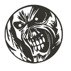 edie1.png Archivo STL Edie Iron Maiden for wall・Modelo de impresión 3D para descargar