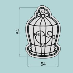 Jaula84x54.jpg Fichier STL Coupe-cage 84mm. Coupeur et joint d'étanchéité・Modèle à imprimer en 3D à télécharger