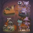 Picsart_25-10-06_22-35-33-282.jpg Pokémon Dioramas - 4-Piece Single-Piece STL Bundle (Gastly/Haunter/Gengar, Houndour & Houndoom, Misdreavus & Mismagius, Umbreon Rooftop)