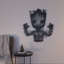 wall-art-6.png Baby Groot wall decor 2d wall art Aesthethic