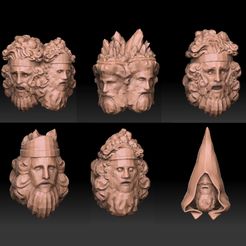 All.jpg STL file Glintstone Crowns of Raya Lucaria Academy - ELDEN RING・3D printer model to download
