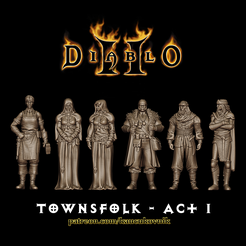 NPC_Act1.png Free STL file Diablo II NPCs - Act I・3D printer model to download