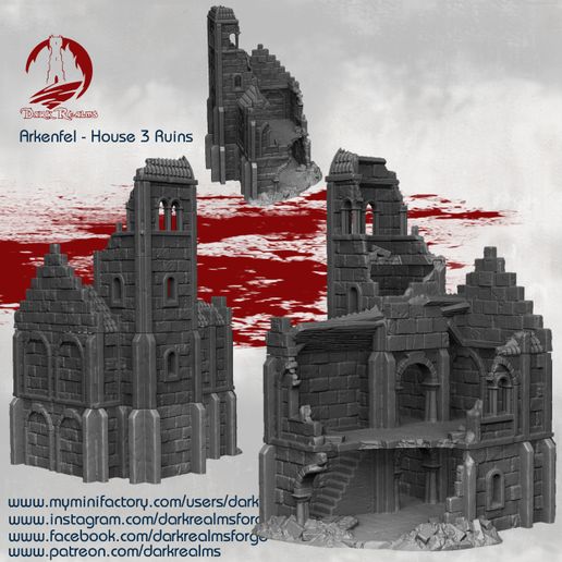 House-3-ruins.jpg Archivo 3D Ruinas de la Casa Arkenfel 3・Modelo para descargar y imprimir en 3D, DarkRealms