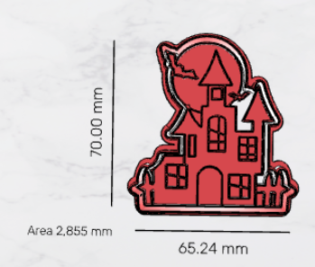 Halloween house cutter and stamp 3D model