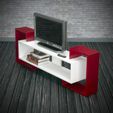 DSC_5123.jpg Modern TV Stand & TV Desk - Miniature Dollhouse Furniture. TV Desk 1:12 Scale. Perfect STL File for dollhouse TV Stand