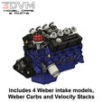 03.png Weber Intake and Stacks in 1/24 for Ford V8 Small Block