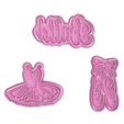 Ballet-Set.png Ballet Cookie Cutter Set (Both with the Debossers!!!)