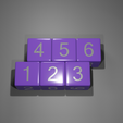 Purple-Bevelled-D6-Numbers-1-6-Display-3.png Dice with Numbers (Bevelled Edge)