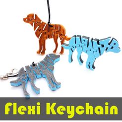 jtronics_flexi_dog.jpg Free STL file Flexi Articulated Keychain - Greater Swiss Mountain Dog・3D printable design to download, jtronics