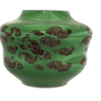 pot-vase-1001 v2-09.png vase cup pot jug vessel "spring chinese clouds" v1001 for 3d-print or cnc