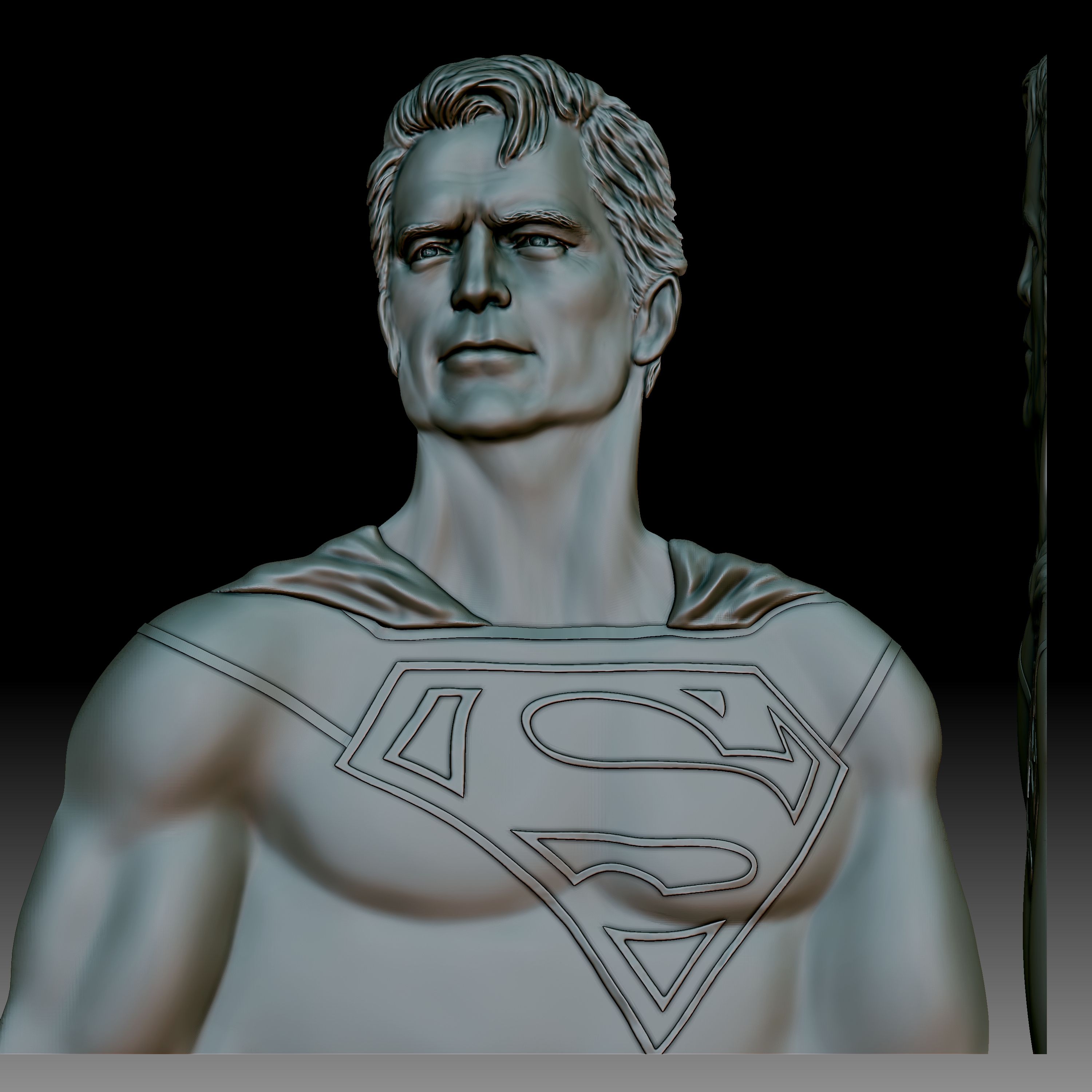 Free 3D file Superman portrait bas-relief model for CNC router or 3D ...