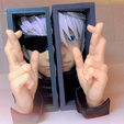 4.png Satoru Gojo Unmasked Domain Expansion Book Nook STL – Jujutsu Kaisen Shelf Insert