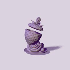09.jpg Archivo STL Joyero de postre de fresa y nata・Objeto para impresora 3D para descargar