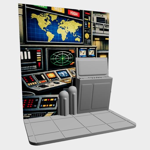 Action Figure Headquarters Base Display Stand