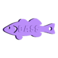 Bass.stl bass fish keychain / pendant