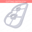 Letter_B~5.5in-cookiecutter-only2.png Letter B Cookie Cutter 5.5in / 14cm