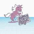 little-pony-unicorn.png Cake topper Rainbow, Unicorn Believe in Magic tag