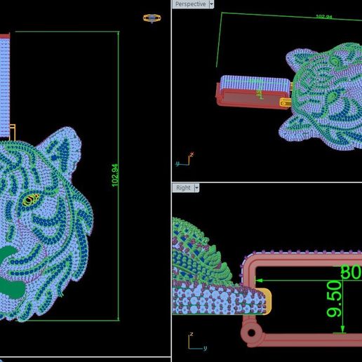 TIGER-PENDANT-02.jpg TIGER PENDANT 3dm STL