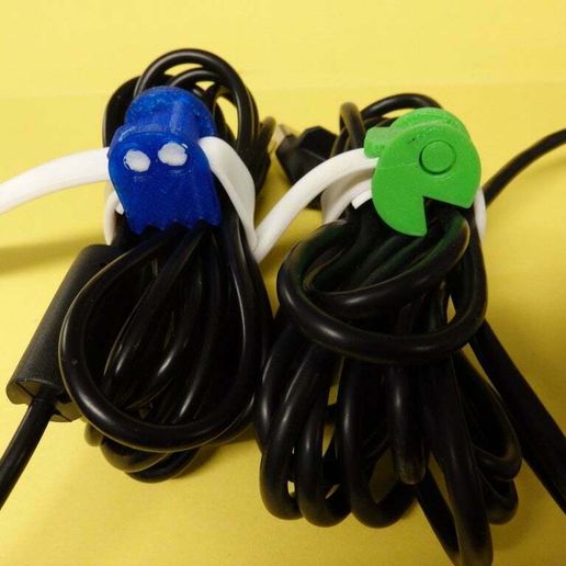 Cable attaches with silicone strap / Attache cable avec bracelet en silicone - 3D model önizlemesi