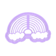 Rainbow 2 clouds cookie cutter.stl Set of 6 STL files for 3d printed cookie cutters of The Sky