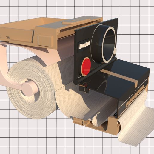 6.jpg Archivo STL Soporte de papel higiénico Polaroid (cubierta*)・Plan de impresora 3D para descargar, M3DLOCKER