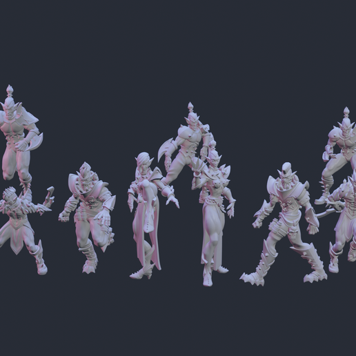 🏈 FANTASY FOOTBALL Dark elves TEAM・ 3D File for ・Cults