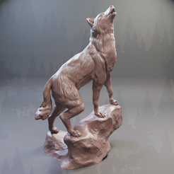 1.png STL file Wolf (Forest animal)・Template to download and 3D print