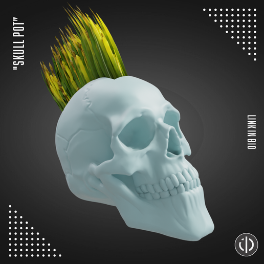 SKULL POT 3D model