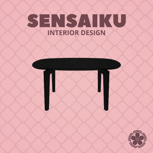 Miniature Replica 1:12 Cecilie Manz 23. Join Coffee Table for Miniature Dollhouse - 3D Print Instant Download - Miniature Furniture Designer Series