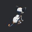 model-6.png Gato robótico futurista - Brinquedo robótico bonito para gatos - modelo de impressão 3-D