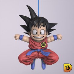 goku-kid-hanging-01.png 3D file Hanging Son Goku Kid・Template to download and 3D print